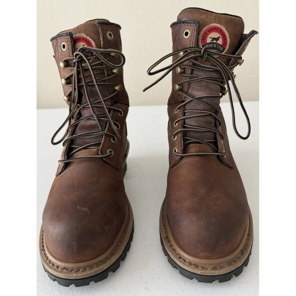 Red Wing Irish Setter Mesabi Steel Toe Logger Boot 83236 Brown Womens 6.5D US